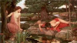 Eco e Narciso. John William Waterhouse (1903). Liverpool, Walker Art Gallery.